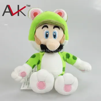 

Newest 20cm Super Mario Bros Green Cat Louis Stuffed Plush Toy Dolls,1pcs/pack
