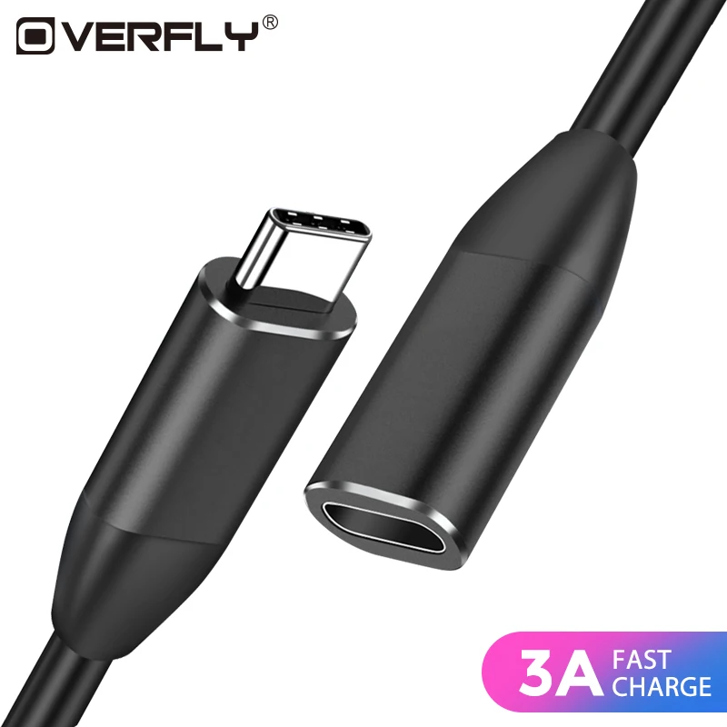 

ANBES 1M USB Type C Extension Cable USB 3.1 Data Video Cable USB-C Male to Female Extending Wire Extender Cord Connector