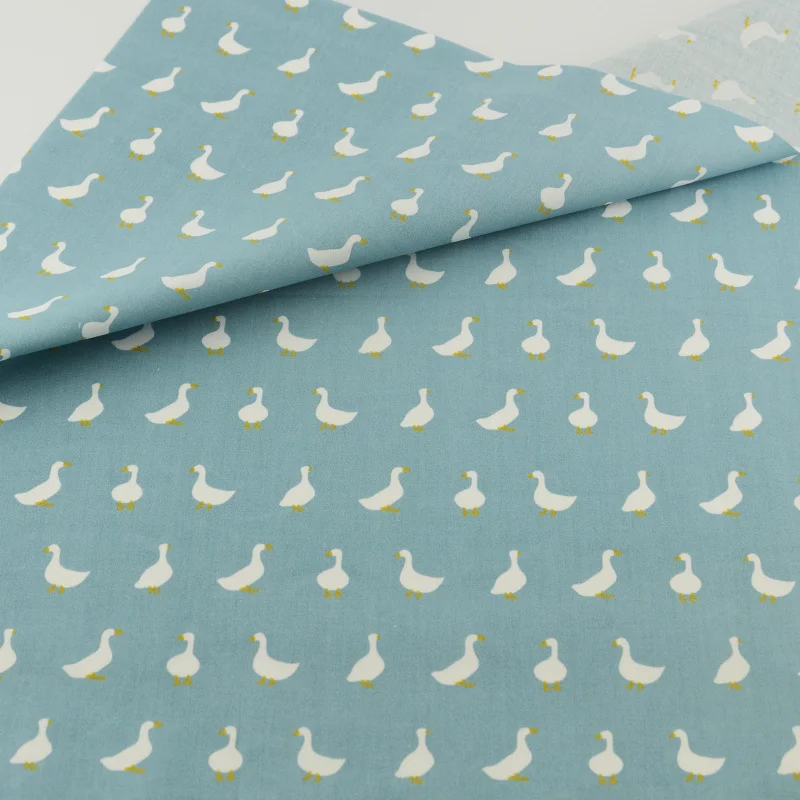 

Teramila Fabrics Blue Goose Cotton Fabric Bedding Decoration Tecido Tissue Home Textile Patchwork Quilting Sewing Cloth Craft