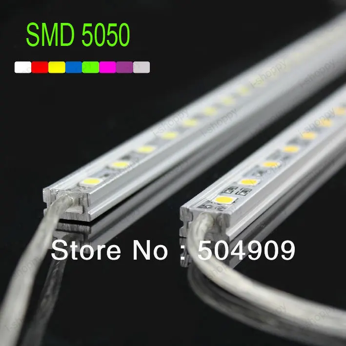 Лот = 5x50 см 30-светодиодный RGB Цвет Изменение вспышки SMD 5050 полосы гриль огни Бар паз жесткий+ ИК пульт дистанционного управления