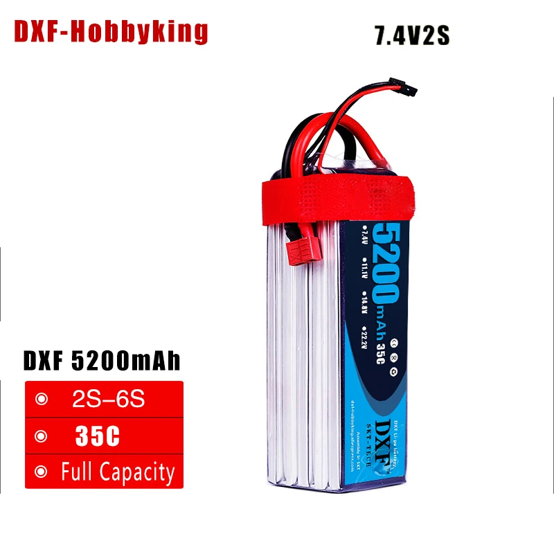 

2017 DXF RC Lipo Battery 7.4V 5200mAh 35C 2S max60C RC Truck Helicopter Boat Quodcopter 1/10 Traxxas Car Plane Drone