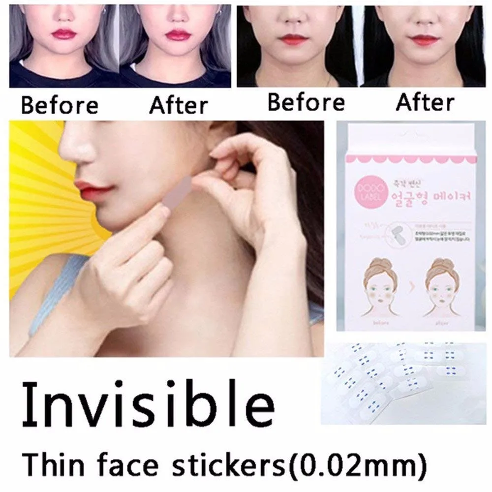 40pcs/Set Thin Face Stick Lift Face Sticker Face Artifact Invisible Sticker Lift Chin Medical Tape Makeup Face Lift Tools