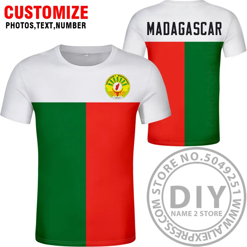 Мадагаскарская футболка «сделай сам»; изготовление под заказ; имя; номер; mg; nation flag mg malagasy; французская страна; одежда с логотипами