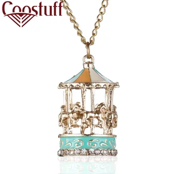 

Original Vintage Gold Carouse Women Jewelry Long necklaces necklaces & pendants women collares mujer choker kolye bijoux femme