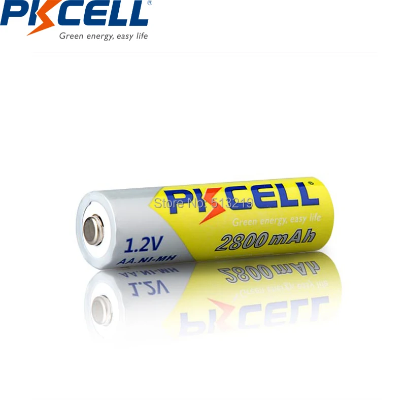 8PCS PKCELL AA 2600~2800mah batteries 1.2v NIMH rechargeable battery and 2 battery box holder cases for AA/AAA battery 