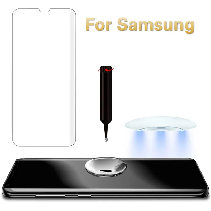 

Tempered Glass For Samsung Note 9 8 S9 S8 S7 S6 Edge 5D Full Liquid Glue Screen Protector For Samsung Galaxy S10E S10 S9 Plus