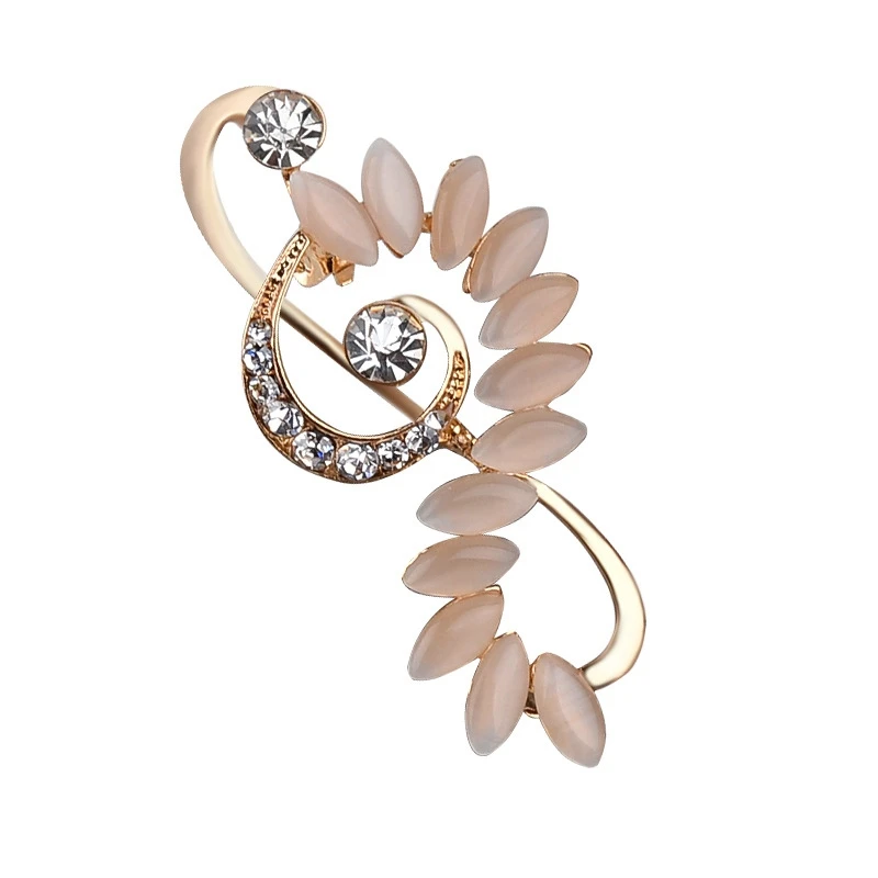 

SHUANGR Fashion Brooch Sparkling Crystal Rhinestones Elegant Flower Cat Brooches Collar Pins Sweater Decoration Women Jewelry