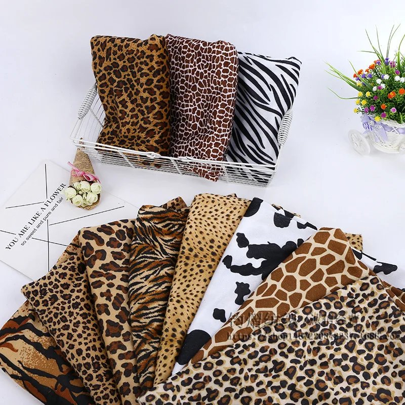 

Animal Print Short Plush Fabric Tiger Leopard Striped Zebra Pattern Cloth For DIY Garment Toy Pillow Carpet Decorative Fabrics