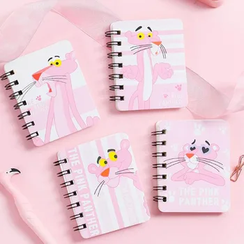 

Korean Stationery Student Rollover Coil Notebook Portable Notebook Cute Small Book Kawaii Pink Panther Memo Pad School Supplies