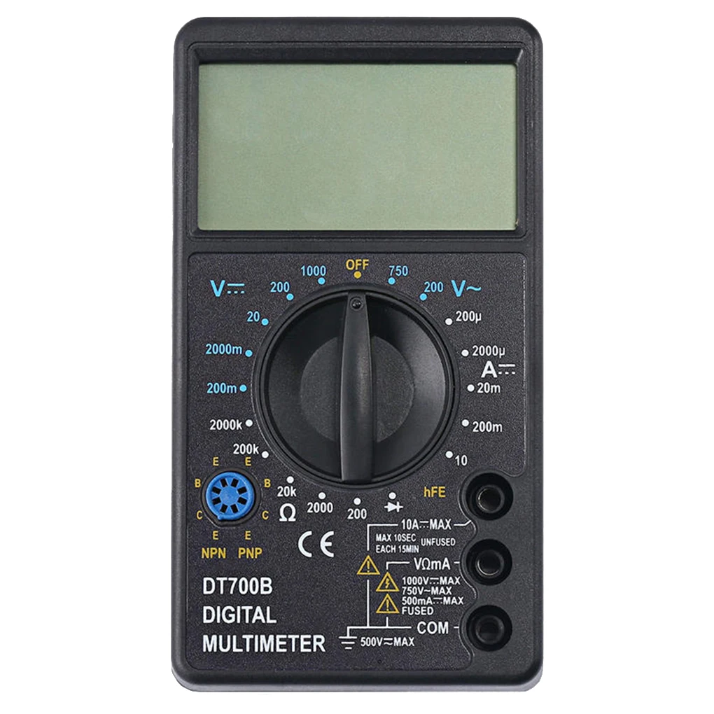 

new Professional DT700B Digital Multimeter AC DC Voltmeter DC Current Resistance Diode Tester Testing Tool