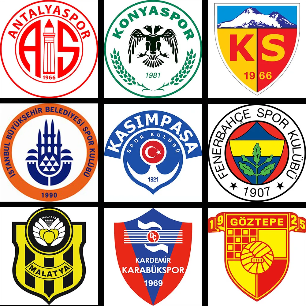 

Turkey Super League Diamond Mosaic Football Club Logo Diamond Painting Cross Stitch Kits Rhinestones Diamond Embroidery Pattern