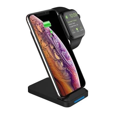 

New IMIDO for iphone 2-in-1 wireless charger vertical iphone mobile phone watch wireless charging iwatch1234 generation