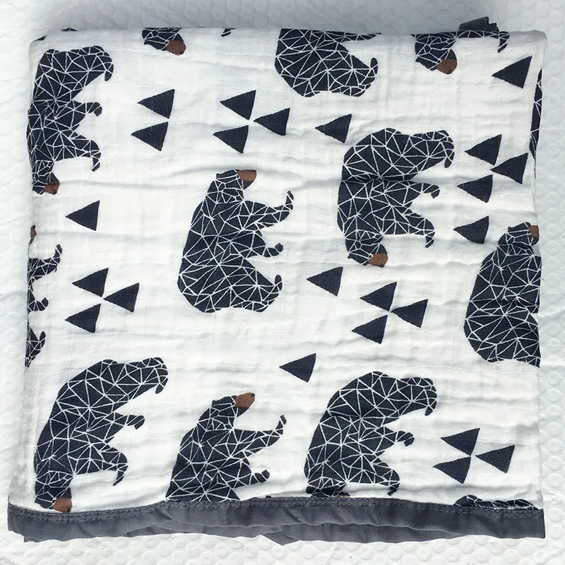 2 Layer 100% Cotton Muslin Baby Blanket For Newborn Swaddling Bedding Blankets Swaddle Wrap