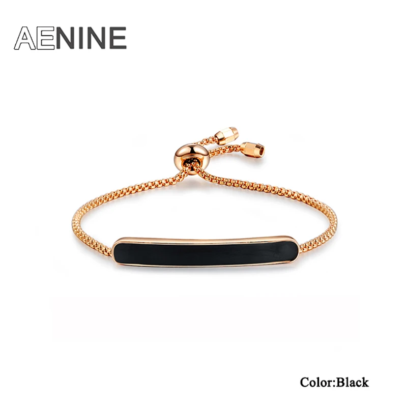 AENINE, дизайн, браслет и браслет для женщин, розовое золото, цвет, живопись, бар, браслет со слайдером, ювелирные изделия, Pulseira Feminina B150390398R