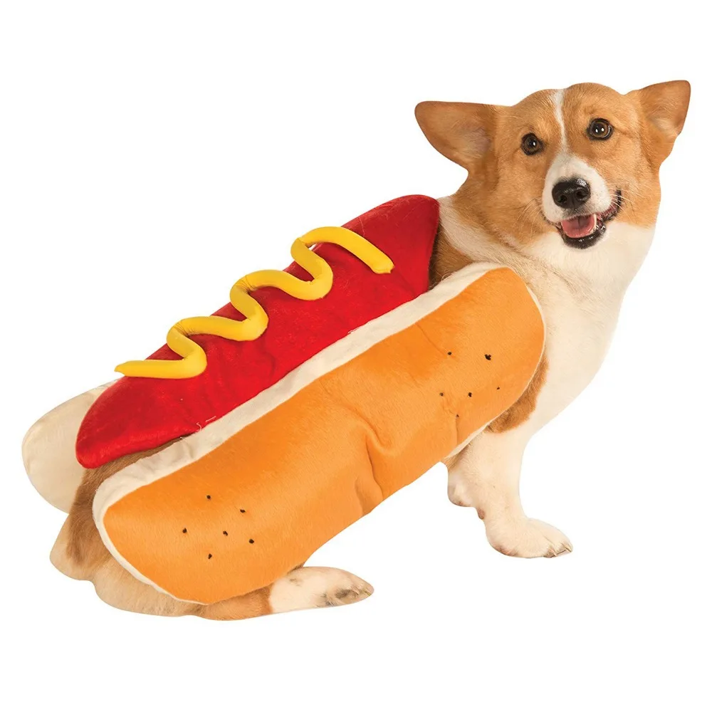 

Gomaomi Hot Dog Pet Dog Halloween Costume Clothes Mustard Cat Clothes Outfit for Small Medium Dog (Please See the Size Chart)