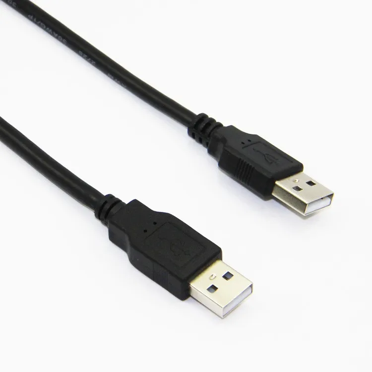 Кабель Bochara USB 2,0 type A Male to type A Male из фольги+ в оплетке(внутри)+ ПВХ Экранирование 30 см 50 см 1 м 1,5 м 1,8 м 3 м 5 м черный