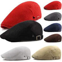 Di Modo Delle Donne Degli Uomini di Protezione Della Maglia Del Berretto Piatto di Estate Golf di Guida Occhiali da Sole Beret Cabbie Cappello Traspirante Francese di Stile 7 Colori