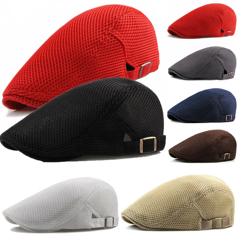 Gorro Plano De Malla Para Hombre Y Mujer Boina Para El Sol Para gorro-plano-de-malla-para-hombre-y-mujer-boina-para-el-sol-para