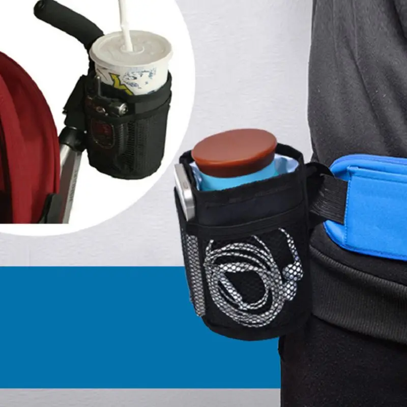 

Bike Baby Cart Cup Holder Drink Feeding Bottle Waterproof Rack Universal Stroller Bicycle Wheelchair Mounted Bracket