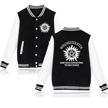 

supernatural print fashion hip hop street style Baseball Jacket men women Hoodies Sweatshirts casual harajuku Jackets coats tops