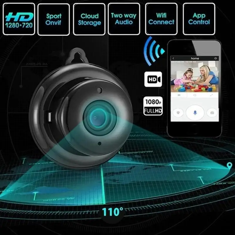 

New Hd Wireless Mini Wifi Ip Camera Night Vision Smart Home Security Camcorders Video Recorder Dv Cam Support Hidden Tf Card