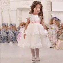 Новые Платья с цветочным узором для девочек; Свадебная шляпка с рукавами для маленьких девочек; детское платье; Модное бальное праздничное платье принцессы для причастия