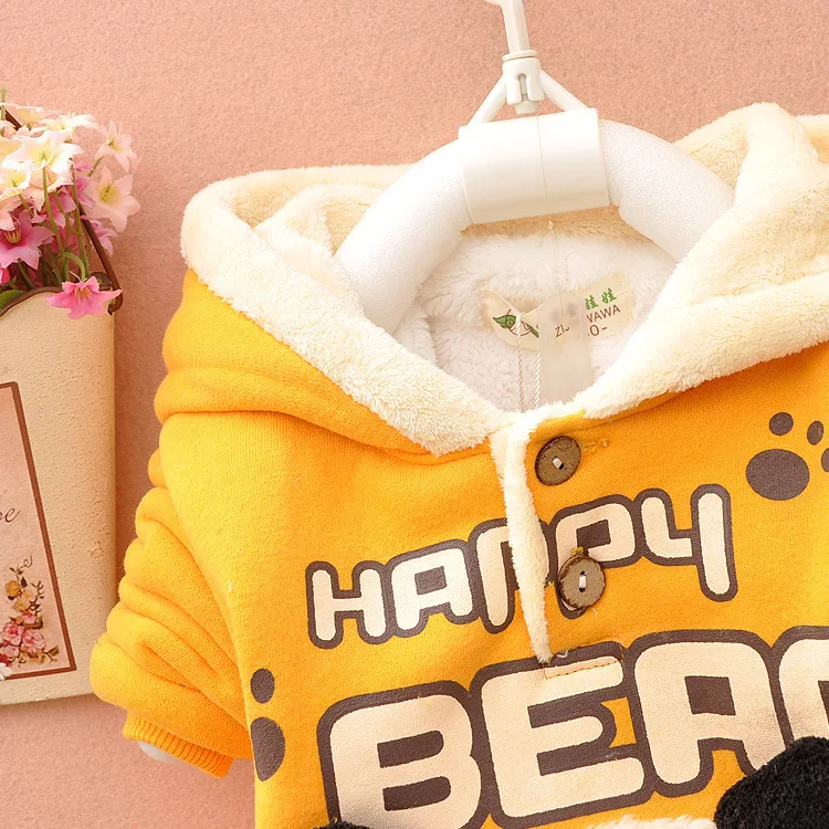 Goedkoop 2019 Winter Kleding Kinderkleding baby Boy Meisjes 2 Stuks Set kinderen Pakken Warm Houden Jassen en Broek kids Kleding