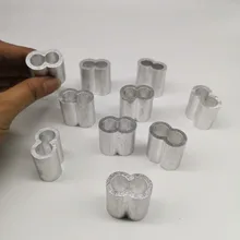 10 шт. диаметр 10 мм M10 рукава алюминиевые овальные двойные отверстия для обжима троса