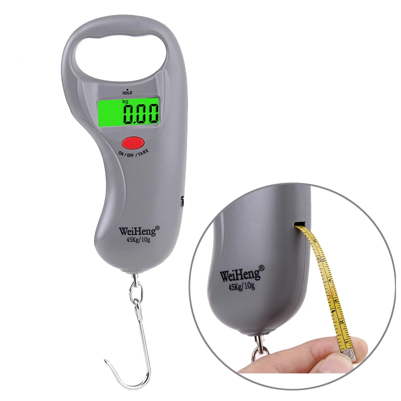 Portable 45kg/10g Luggage Suitcase Baggage Weight Scale Digital Hanging Fishing Hook Scale for