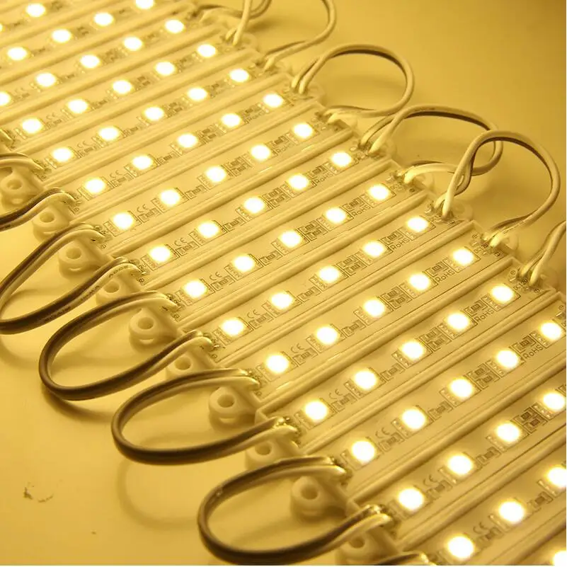 

100pcs/Lot 5050 LED Modules Waterproof IP65 Led Modules DC12V SMD 5 Leds Backlights For Channel Letters White