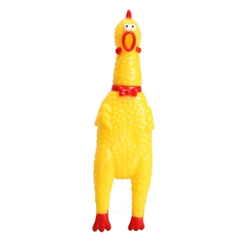 

Funny Vent Long Neck Chicken Shrilling Chicken Sound Squeeze Screaming Toy Yellow for Kids Children Nice Gift