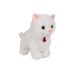 Soft Electronic Pets Sound Control Robot Cats Stand Walk Electric Pets Cute Interactive Cat Electronic Plush Baby Toys For Kids