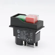 1 шт. 5pin IP55 220-240 В 16A электромагнитный кнопочный переключатель безопасности для садового станка Электроинструмент оборудование KJD17