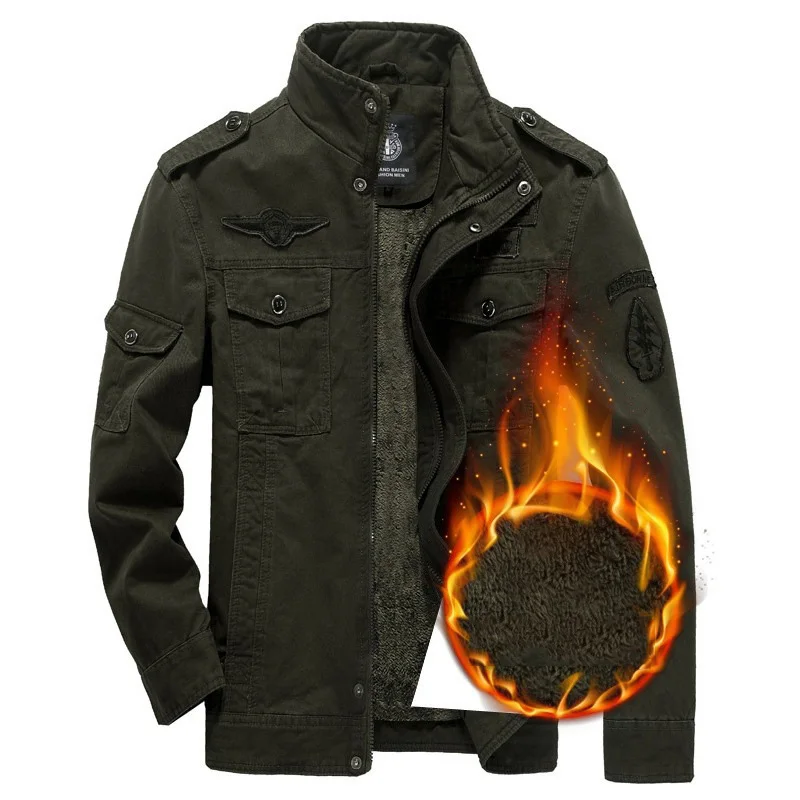 Новые мужские охотничьи куртки, военная куртка, джинсовые мужские куртки, зимняя Осенняя армейская одежда на молнии, куртка-бомбер ВВС