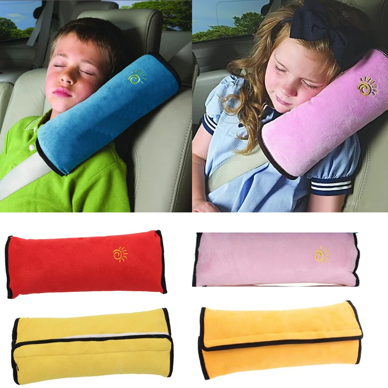 Baby Pillow Car Safety Belt & Seat Sleep Positioner Protect Shoulder Pad Adjust Vehicle Seat Cushion for Kids Baby Playpens