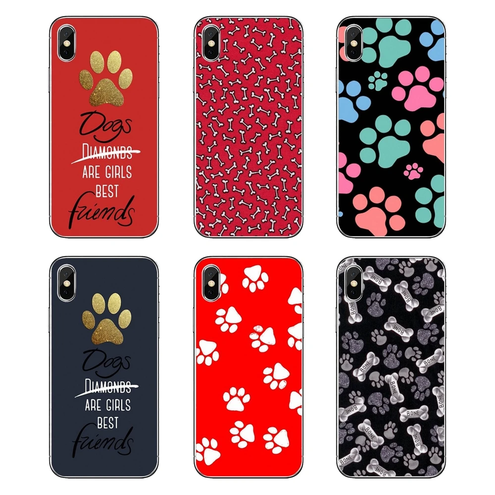 Silicone Phone Bag Case Dogs are girls best friends Dog paw For Huawei P20 Lite Nova 2i 3i 3 GR3 Y6 Pro Y7 Y8 Y9 Prime 2018 2019 |