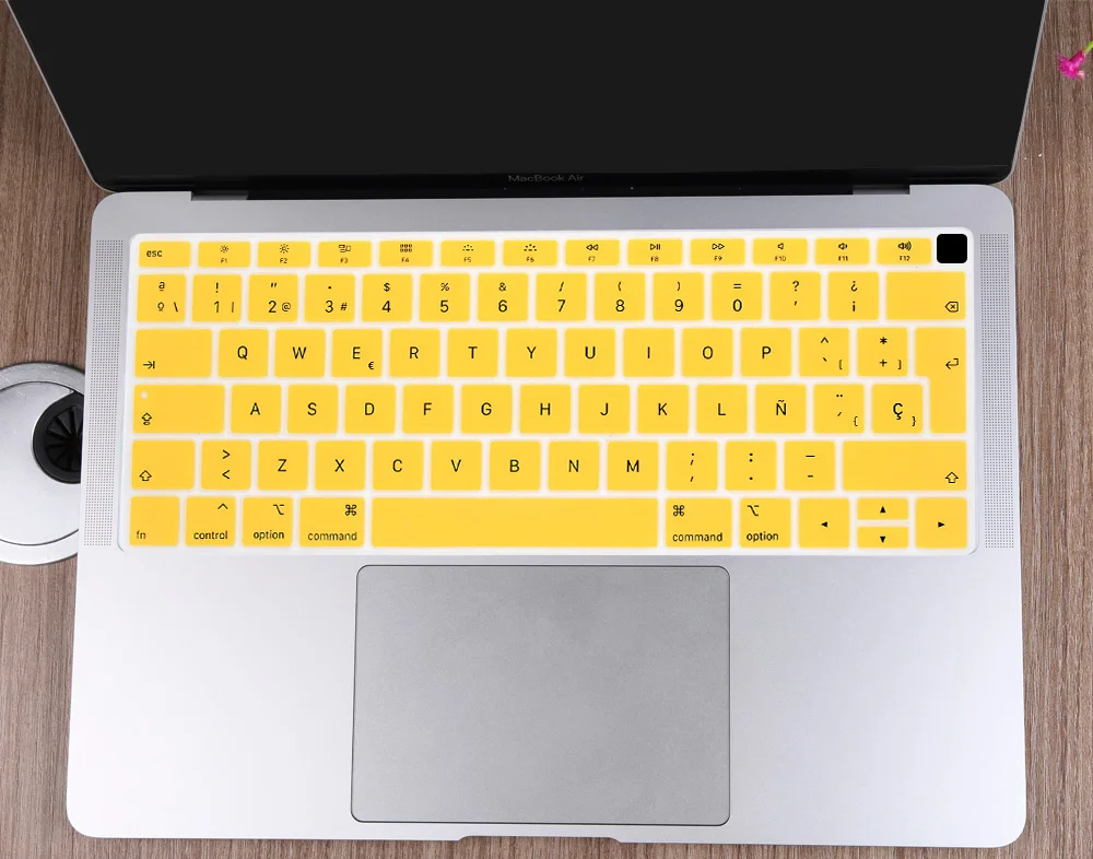 Чистый/градиентный цвет EU/UK испанский Мягкий силиконовый чехол для клавиатуры для нового MacBook Air 13 дюймов A1932 с retina