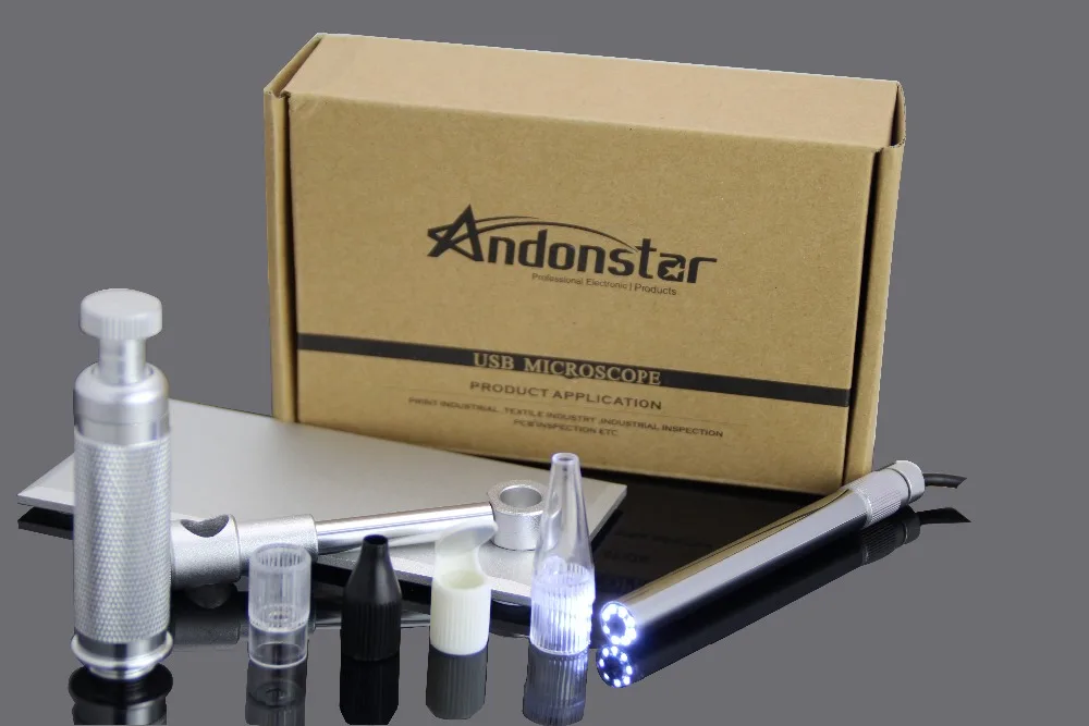  2MP USB Andonstar microscopio Digital 500x8 LED microscopio usb soporte de cámara de vídeo microsco