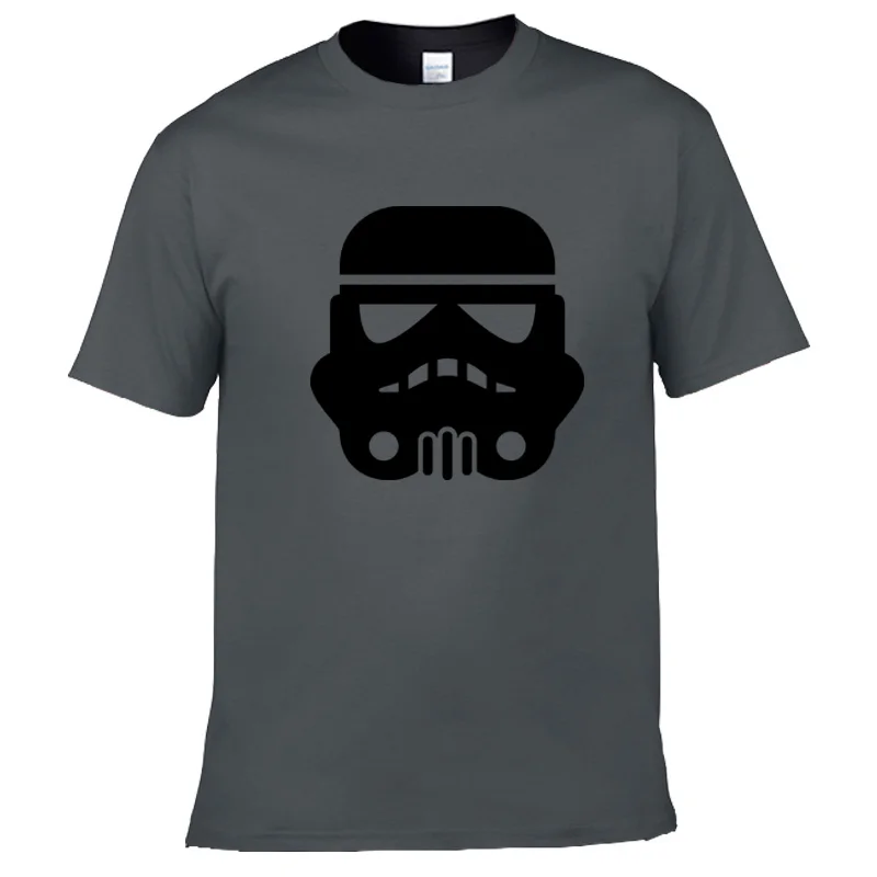 Звездные войны футболка мужская смешная футболка Звездные войны порг Штурмовик Топ Футболка одежда Звездные войны футболка - Цвет: Dark Grey-B