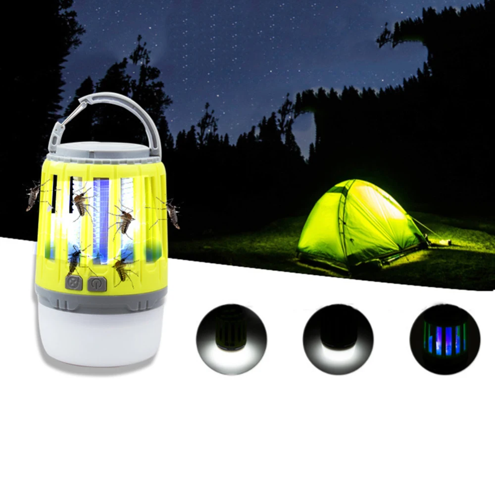 

USB Rechargeable LED Mosquito Killer Tent Lamp High/Low Light UV Mosquito Zapper Light Garden Outdoor Camping Emergency Light