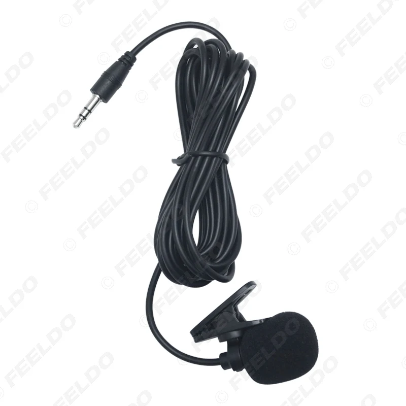FEELDO 15 шт. 3,5 мм TRS микрофон комплект-клипсы для автомобиля gps подкладке громкой связи звонки с Джеком и 3 м кабель #4253