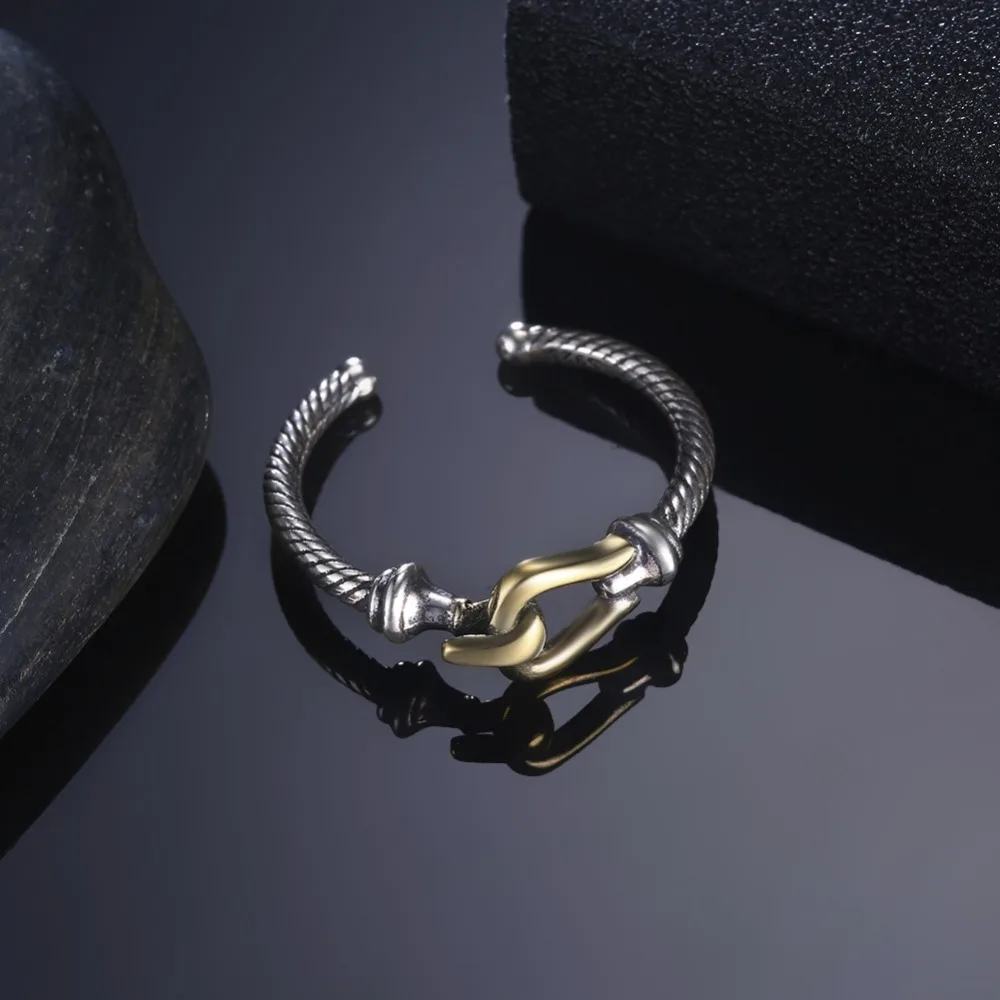 Adjustable Brass 925 silver Rings For Women Decoration Lock Rings 2018 New Arrival Hot Sale Dropshipping (jewelora RI103551)