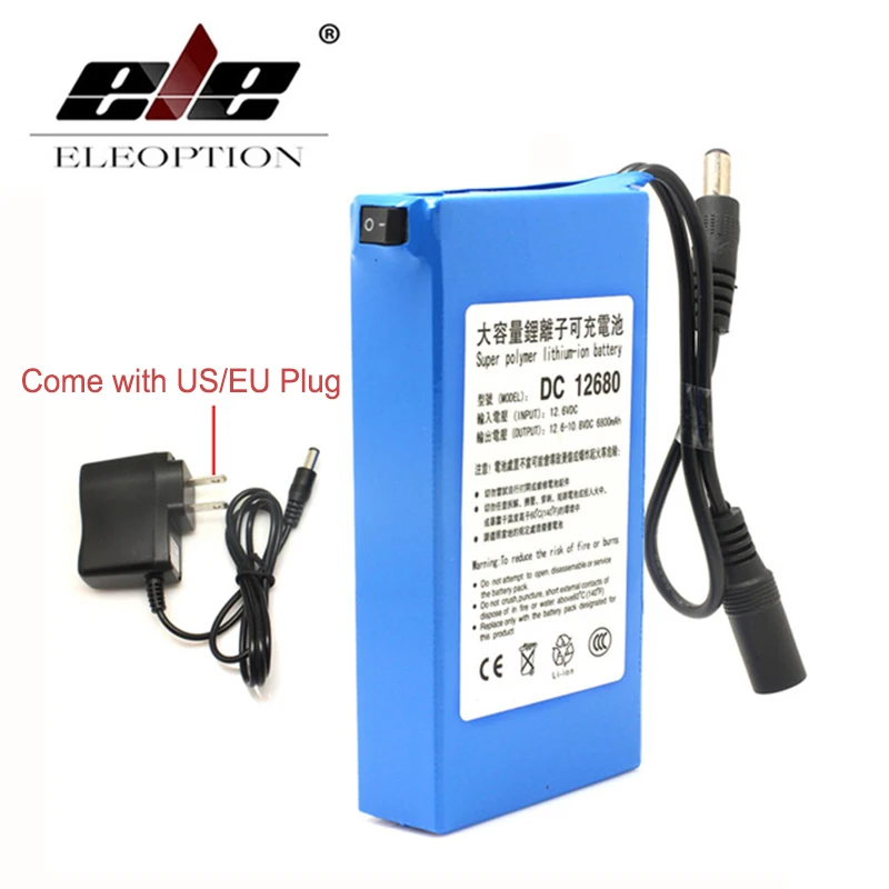 Аккумуляторная батарея ELEOPTION для беспроводных передатчиков DC12680 6800 мАч 12 В|rechargeable