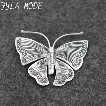 

Fyla Mode 925 Sterling Silver Butterfly Pendant for Women Lady Chain Necklace Fashion Antique Thai Silver Jewelry PKY162