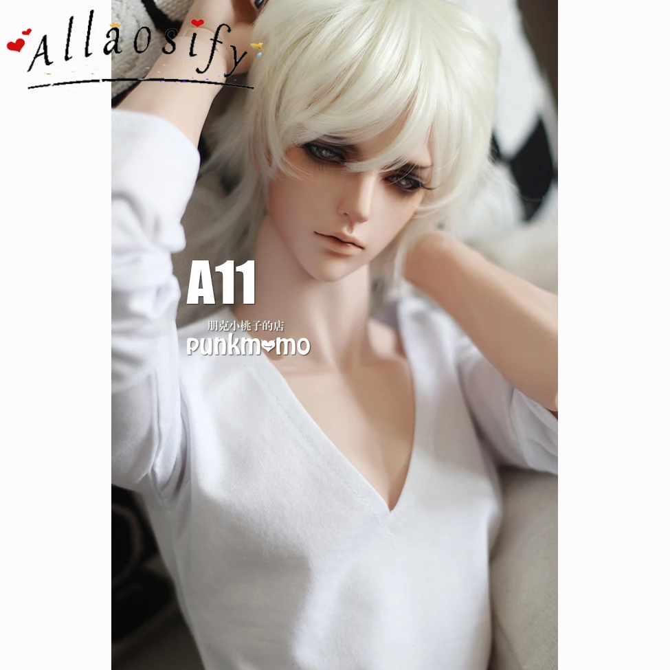 Allaosify Bjd парик/SD как мальчик кукла белые короткие вьющиеся волосы 1/3 высокая температура куклы парики bjd волосы