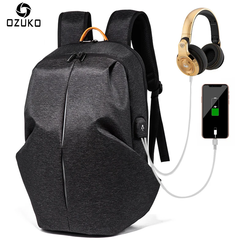 

2018 New Anti-thief USB Recharging Men Backpack Fashion Casual Laptop Backpack College School Backpack Waterproof Travel Mochila