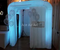 Горячая продажа белый тканевый фотостенд Надувное со светодиодной подсветкой куб с прожекторами и бесплатным произведением искусства
