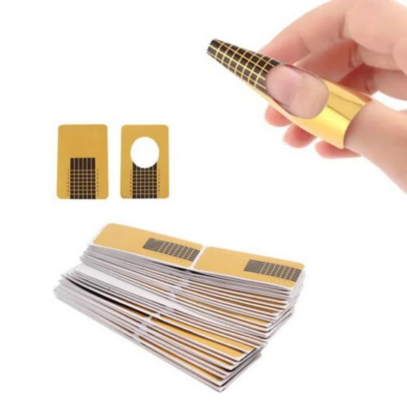 

100/50/20/10 Pcs Nail Set Form for Polygel Nail Art Tips Extension Guide French DIY Tool Acrylic Gel For Manicure Polish Guide