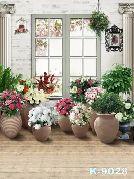 

Kinds Of Flowers Theme Background Cloth Green Screen Big Window Photos Studios Backgrounds Wood Flooring Backdrop Stand