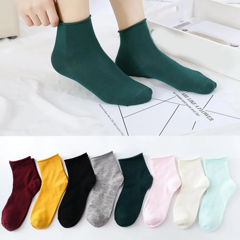 

SOft 1Pair Unisex Comfortable Pure Color Cotton Sock Slippers Moistureproof Long Socks Meias Youthful Style Hocok Chaussette